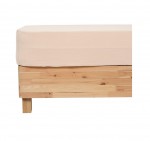 Drap housse 140 x 190 cm gaze de coton beige